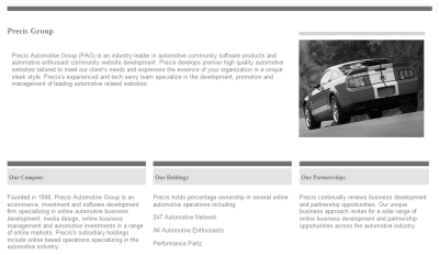Precis Group Website Image
